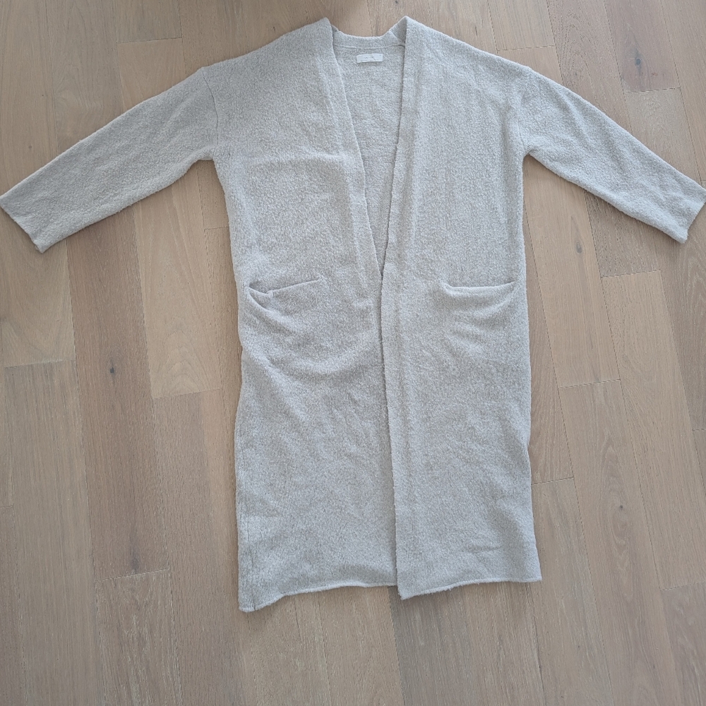 Oak + Fort Long Open Cardigan - Size L